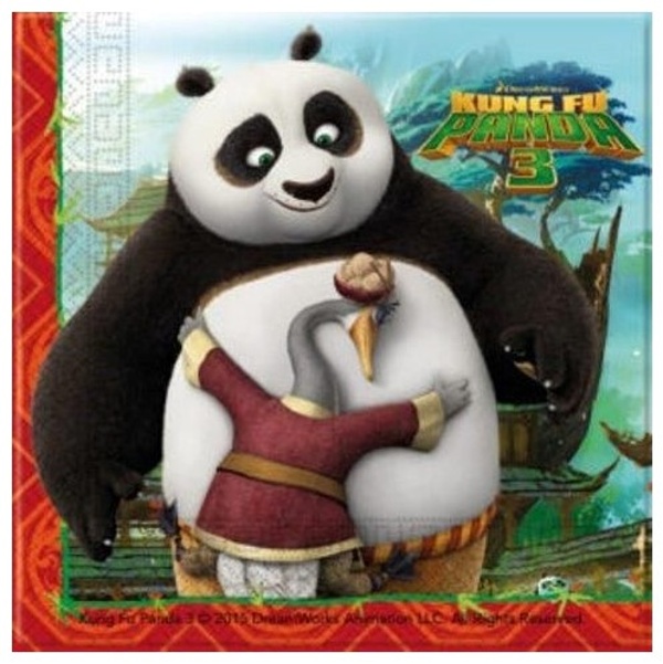 Levně Ubrousky papírové Kung Fu Panda 3 33x33cm 20ks