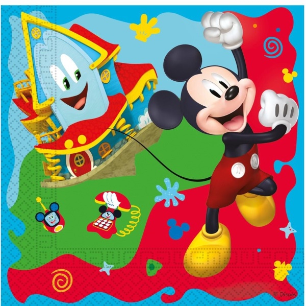 Levně Mickey Mouse Rock The House - ubrousky papírové 20 ks