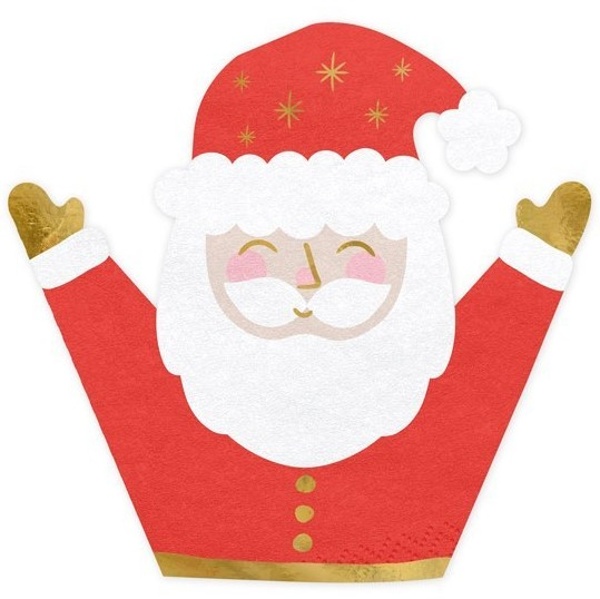 Levně Ubrousky vánoční Santa Claus 16 x 15 cm