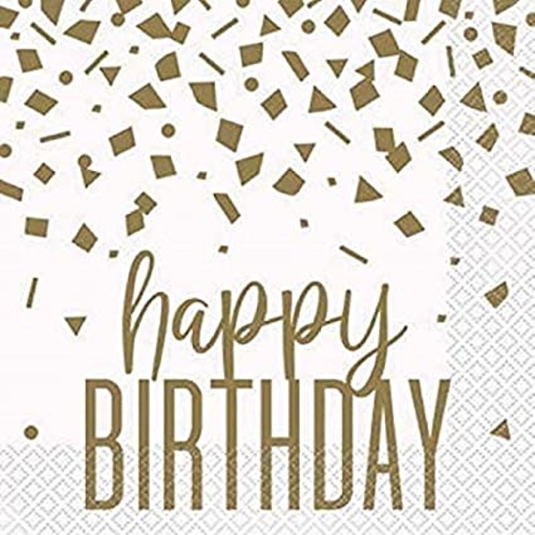 UBROUSKY papírové Zlaté konfety HB 33x33cm 16ks