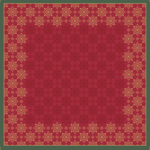Vánoční ubrus Dunicel tmavé červený s Vánočním ornamentem 84 x 84 cm 1ks
