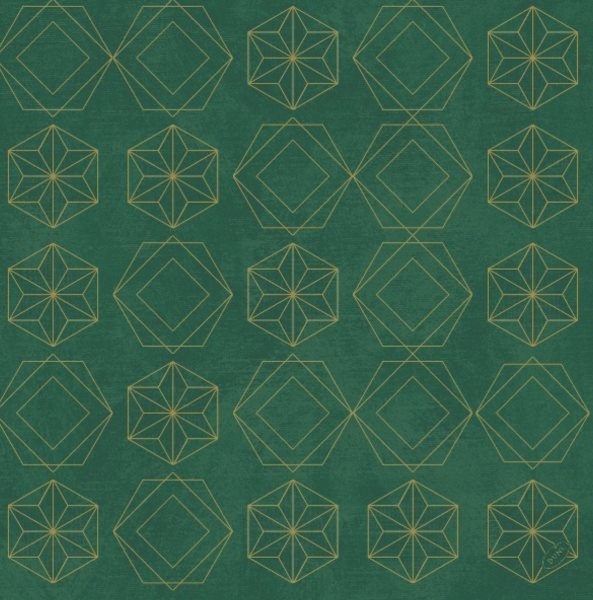 Ubrousky Dunisoft zelené Geometrické vločky 40 x 40 cm 60 ks
