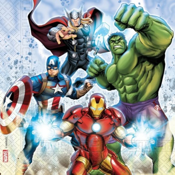 Levně Ubrousky papírové Avengers 33 x 33 cm 20 cm