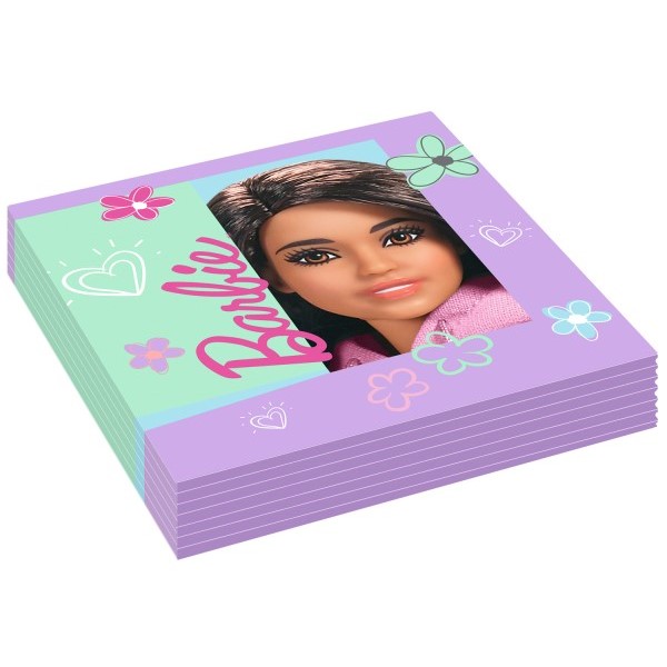 Levně Ubrousky papírové Barbie Sweet Life 33 x 33 cm 16 ks