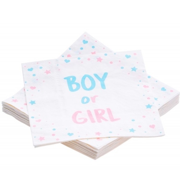 Ubrousky papírové Boy or Girl 33 x 33 cm 20 ks