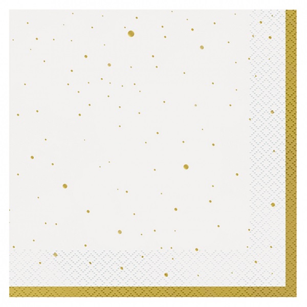 Ubrousky papírové Celebrate bílo-zlaté 33 x 33 cm 20 ks