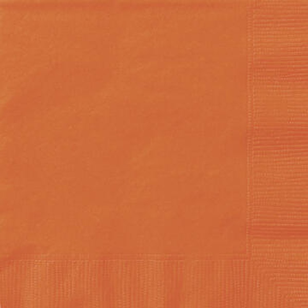 Levně Ubrousky papírové banketové oranžové 13 x 13 cm 20 ks