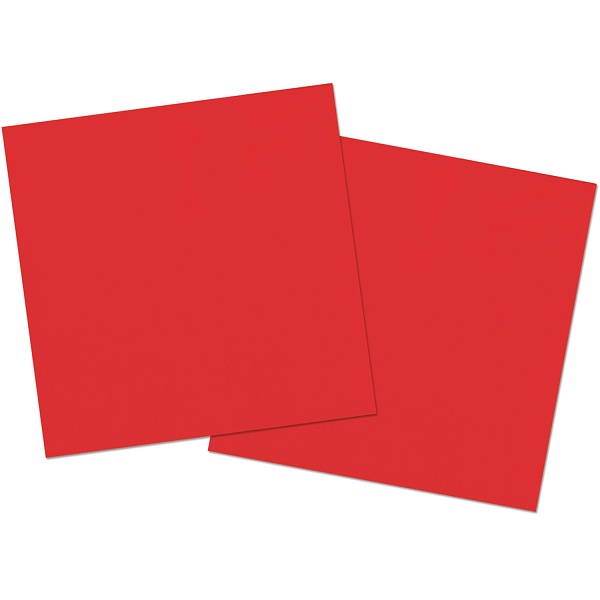 Ubrousky papírové červené 33 x 33 cm 20 ks