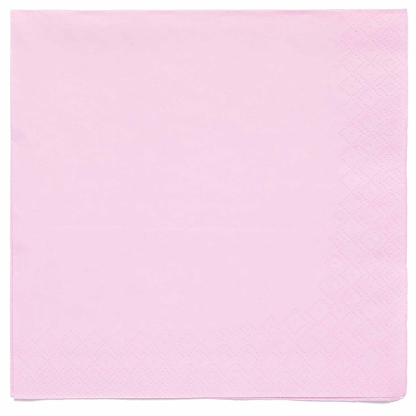 Ubrousky papírové růžové Marshmallow 33 x 33 cm 20 ks
