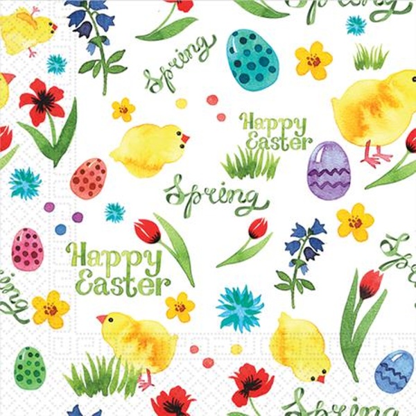 Ubrousky papírové velikonoční Happy Easter 33 x 33 cm 20 ks