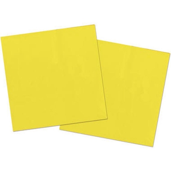 Ubrousky papírové žluté 33 x 33 cm 20 ks