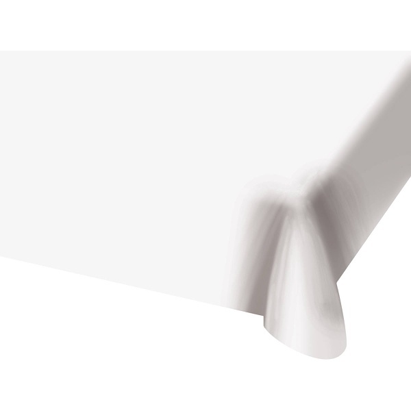 Ubrus plastový bílý 130 x 180 cm