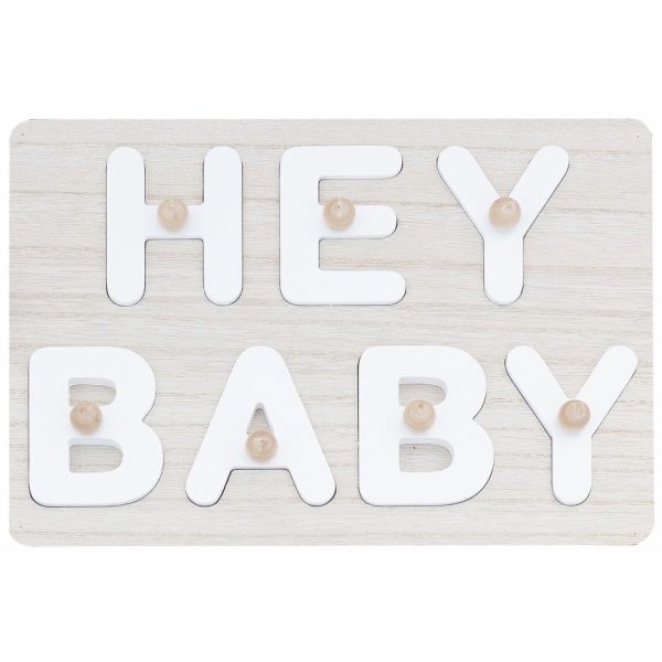 Vkládačka dřevěná Hey Baby jako kniha hostů 21,6 x 30 cm