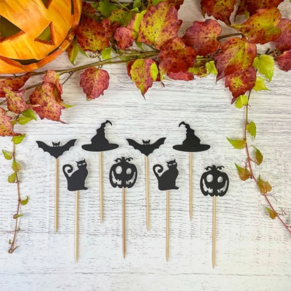 HALLOWEEN dekorace na cupcakes a dorty 8ks