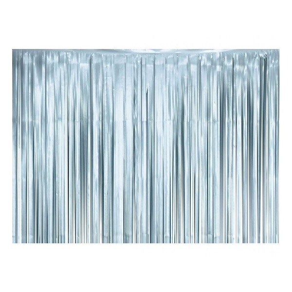 Levně Závěs fóliový matný světle modrý 100 x 200 cm