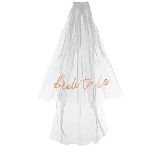 Závoj bílý Bride to Be 63 cm