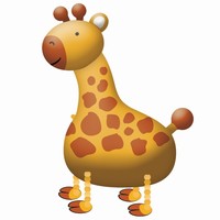 BALÓNEK chodící Žirafa 89x109cm