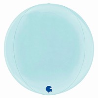 BALÓNEK fóliový 4D Koule pastelově modrá 29cm