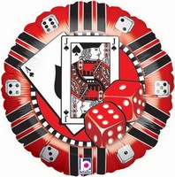 BALÓNEK fóliový Casino kulatý 45cm