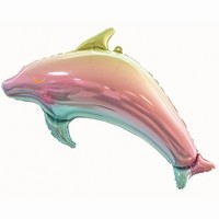 BALÓNEK fóliový Delfín duhový 93x50cm