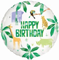 BALÓNEK fóliový Happy Birthday Safari 46cm