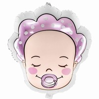 BALÓNEK fóliový Hlava miminka-holčička