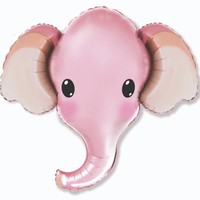 BALÓNEK fóliový Hlava slona růžová