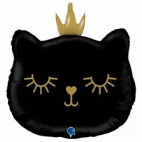 BALÓNEK fóliový Kočičí princezna černá 66 cm