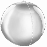 BALÓNEK fóliový Koule stříbrná 41cm