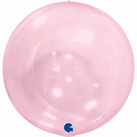BALÓNEK fóliový Koule transparentní růžová 38 cm