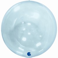 BALÓNEK fóliový Koule transparentní světle modrá 38 cm