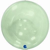 BALÓNEK fóliový Koule transparentní světle zelená 38 cm
