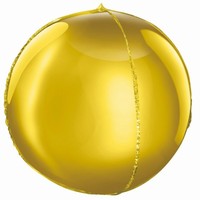 BALÓNEK fóliový Koule zlatá 41 cm
