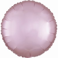 BALÓNEK fóliový Kruh saténový pastelově růžový 43cm