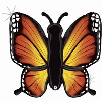 BALÓNEK fóliový Oranžový motýl 117cm