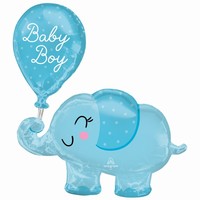 BALÓNEK fóliový Slon Baby Boy modrý 73x78cm