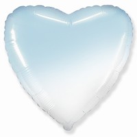 BALÓNEK fóliový Srdce Jumbo bílo-modré