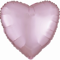 BALÓNEK fóliový Srdce pastelové růžové 43cm