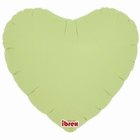 BALÓNEK fóliový Srdce pastelové zelené 35cm 5ks