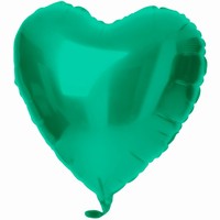 BALÓNEK fóliový Srdce zelené 45cm