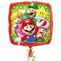 BALÓNEK fóliový Super Mario čtverec 43cm