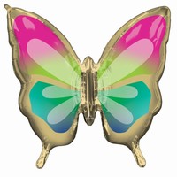 BALÓNEK fóliový Tropický motýl duhový 76x71cm