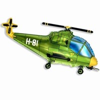 BALÓNEK fóliový Vrtulník zelený 61cm