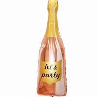 BALÓNEK fóliový šampaňské růžové-zlato, vel.91x40 cm