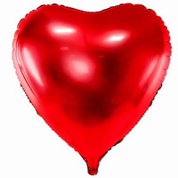 BALÓNEK fóliový srdce červené 73cm