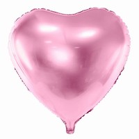 BALÓNEK fóliový srdce světle růžové 61cm 1ks