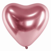 BALÓNEK latexový Srdce Glossy lesklé růžové zlato 27cm 50ks