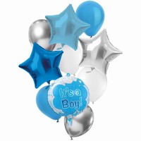 BALÓNKOVÝ buket It's a Boy! Blue/Silver 23-45 cm