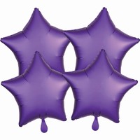 BALÓNKY fóliové Hvězdy fialové 4ks