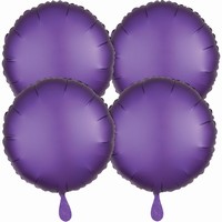 BALÓNKY fóliové kruhové fialové 4ks